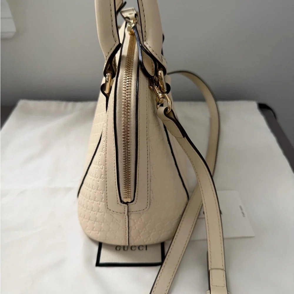 Gucci Beige Leather Satchel - Picture 9 of 16